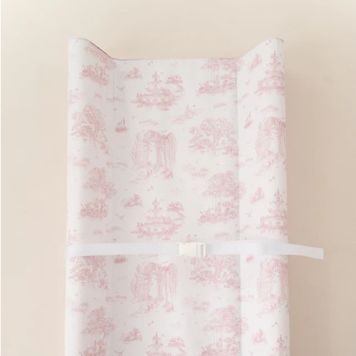 Spring Toile Pink Contour Change Pad | The Gilded Bird – The Gilded Bird US