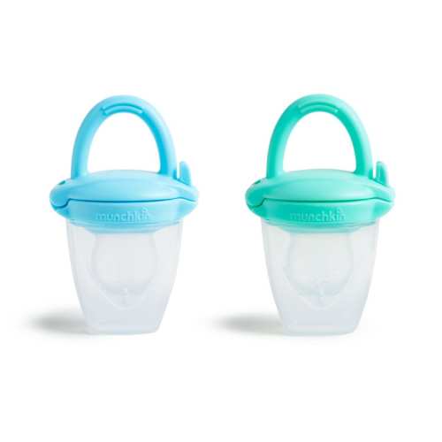 Munchkin® Silicone Baby Food Feeder, Blue/Mint, 2-pk