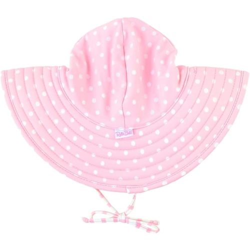 RuffleButts® Baby/Toddler Girls UPF 50+ Sun Protective Wide Brim Swimwear Sun Hat