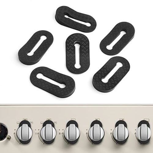 Silicone Stove Knob Safety Locks - Child Proof Oven Knob Locks (6 Pack)]