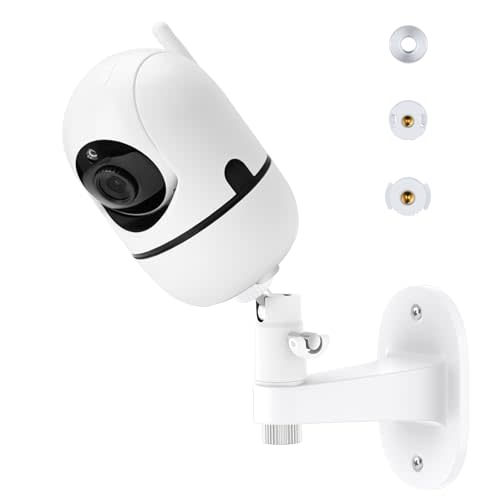 Adjustable Baby Monitor Mount for HelloBaby HB65/ HB40/ HB6550/ HB66/ HB6339/ HB6550 Pro, ANMEATE SM935E, 360°Swivel Adhesive Baby Camera Wall Mount with Perfect View, Two Ways to Install