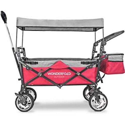 Wonderfold Wagon Push and Pull Utility Wagon with Canopy and Brakes | Academy