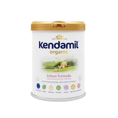 Kendamil Organic Whole Milk Infant Formula Powder, European with HMOs, Prebiotics, No Palm Oil or added Soy, with DHA, Can, 28.2oz