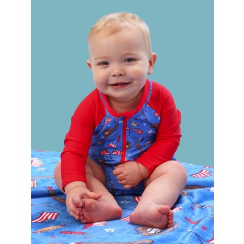 Boys Long Sleeve One Piece Rash Guard