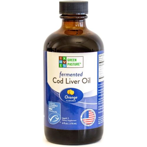 Green Pasture - Fermented Cod Liver Oil Liquid - 6 fl. oz. - Orange