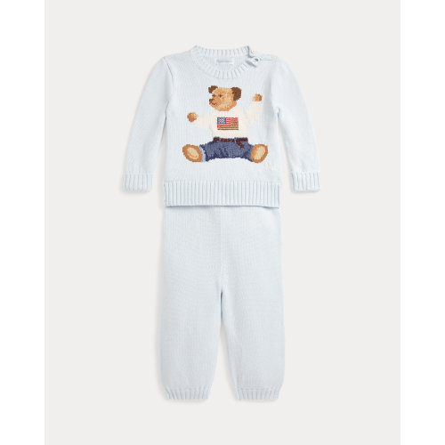Polo Bear Cotton Sweater & Pant Set