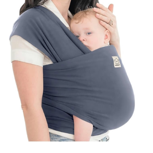 KeaBabies Baby Wrap Carrier - All in 1 Original Baby Carrier Newborn to Toddler Sling, Easy to Wear, Hands Free Bonding, Lightweight, Breathable Infant Wraps (Raven)