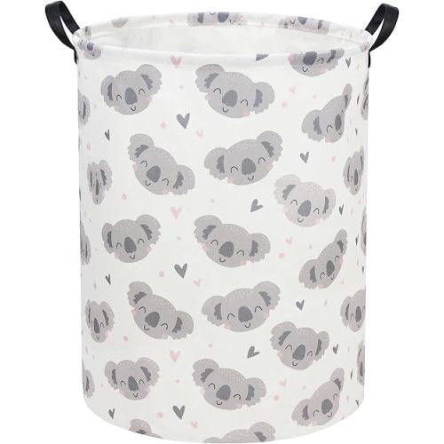 Koala Kids Laundry Basket Baby Hamper Koala Toy Storage Bin for Boys Room Decor Baby Nursery Hamper Gift Baskets for Bedroom Bathroom(Grey Koala)