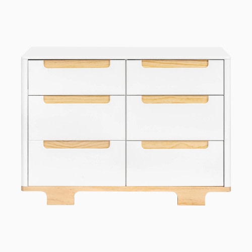 babyletto Yuzu 6-Drawer Dresser - White / Natural