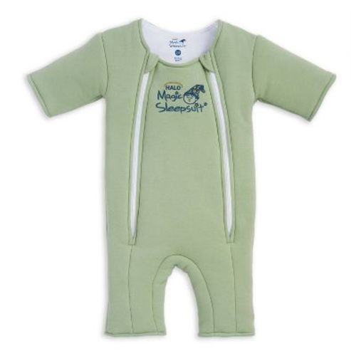 HALO Baby Merlin Magic Sleepsuit 100% Cotton Three Quarter Sleeve Wearable Blanket - Sage Green - S