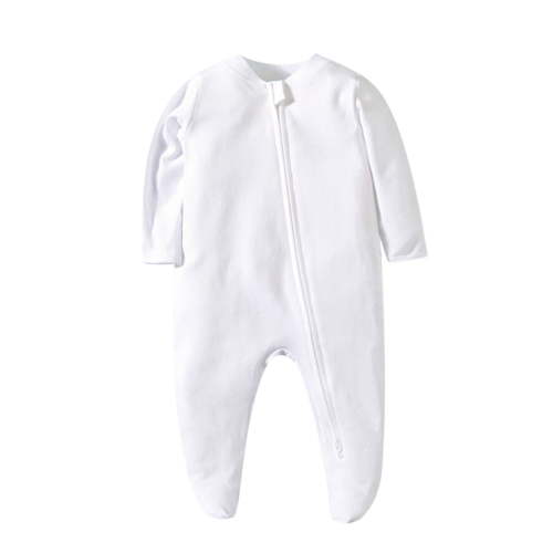 purcolt Baby Boys Girls Romper Comfy Cotton Long Sleeve One-Piece Zip Front Footed Pajamas Newborn Infant Onesie Bodysuits Toddler PJs