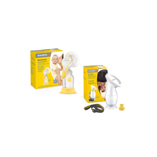 Medela Manual Breast Pump Set - Perfect Pair Bundle, Includes Harmony Manual Breast Pump & Silicone Breastmilk Collector
