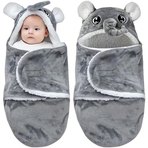 Baby Swaddle Blanket – Ultra Soft Plush Wrap for Newborns 0-6Months, Warm Sherpa Receiving Blanket Essential for Infant Sleep