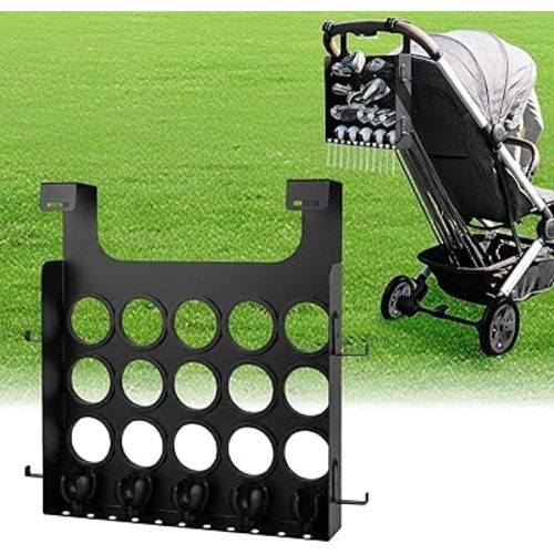 Golf Stroller Attachment - Golf Club Holder for Strollers, Universal Fit, Encourages Early Golf Skills, for Parents