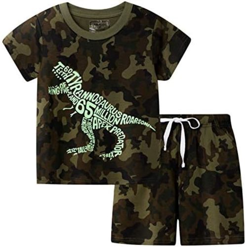 Toddler Boy Clothes Kids Summer Cotton Outfits Shirt Short Sets Size 2-7