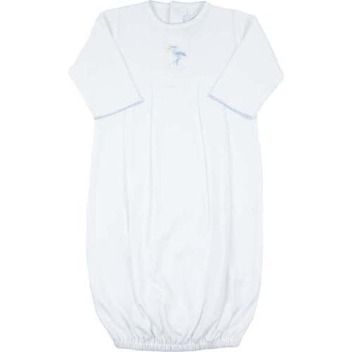 Just Delivered Gown, Blue Trim