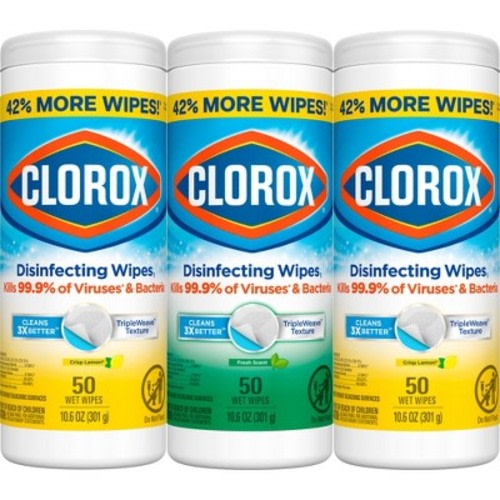 Clorox Lemon Disinfecting Wipes - 50ct/3pk