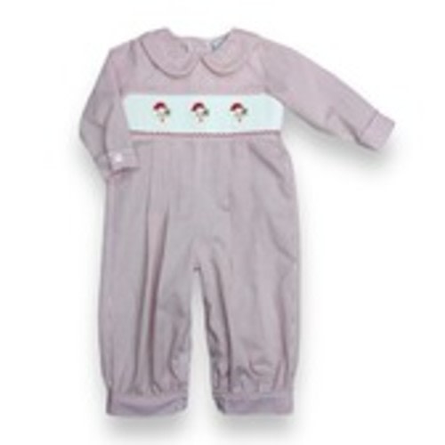 Three Sisters Santa Smocked Boy Longall - Ruffle Me This