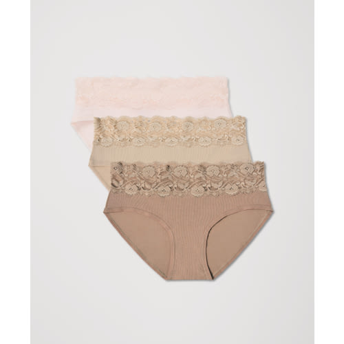 Women’s Lace Waist Brief 3-pack made with Organic Cotton | Pact