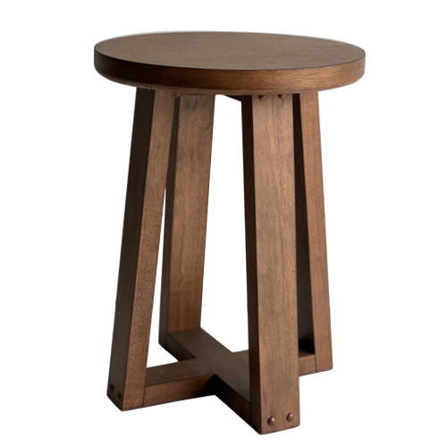 Better Homes & Gardens Ezra Round End Table, Walnut Finish