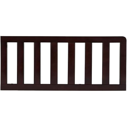 Toddler Bed Safety Guard Rail Compatible with Delta Children Convertible Cribs - Solid Wood Rail for Convertible Crib to Toddler Bed Conversion - Safety Guard Rail (Chocolate - 204, #0080)