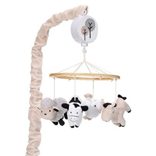 Lambs & Ivy Goodnight Moon Musical Baby Crib Mobile Soother Toy - Stars/Clouds