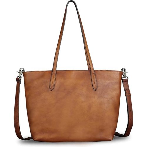 Genuine Leather Handbag Bag for Women Vintage Real Leather Shoulder Bag Purse Handmade Tote Bag Crossbody Bags