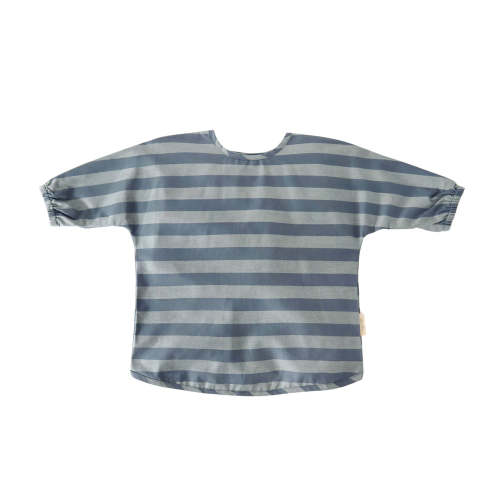 Water Repellent Baby Smock - Indigo Stripe