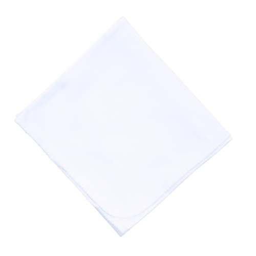 White Baby Receiving Blanket - Pima Cotton - Magnolia Baby Essentials