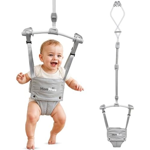 Baby Doorway Jumper, Adjustable Strap, 6-24 Months, 35 lb Max (Grey)