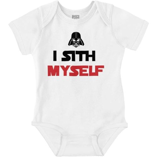 Brisco Brands Spaced Myself Dark Galaxy Nerd Baby Romper Boys or Girls