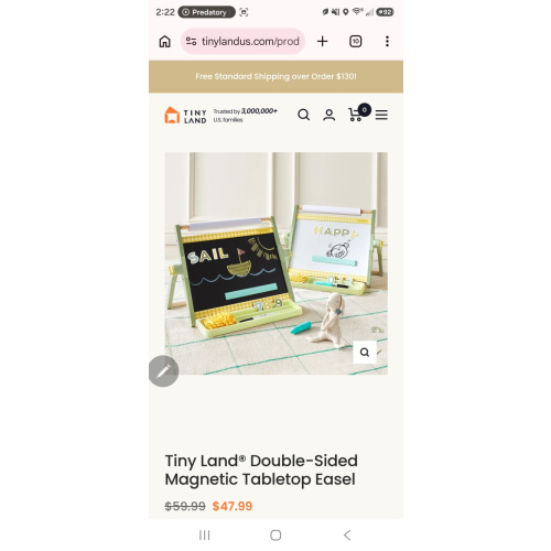 Tiny Land® Double-Sided Magnetic Tabletop Easel