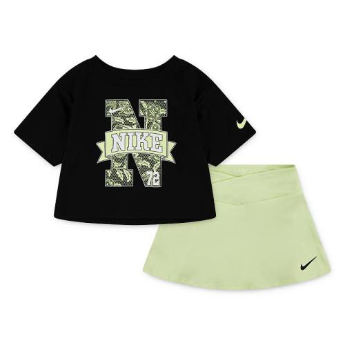 Baby Girls Nike Boxy Graphic Tee & Dri-FIT Skort 2-Piece Set
