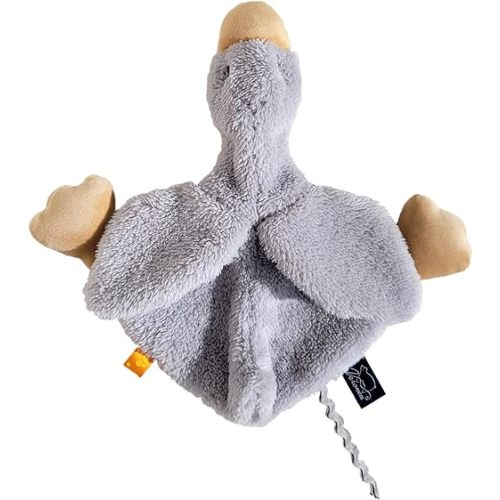 Helga The Goose, Pacifier Holder, Security Blanket Lovey, Infant Stuffed Toy, 9.8 Inches (Pack of 1) (Sky Grey)