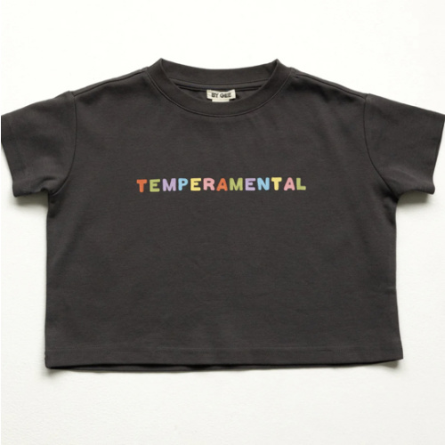 Temperamental Boxy Tee - Charcoal&nbsp;-&nbsp;BY GEE