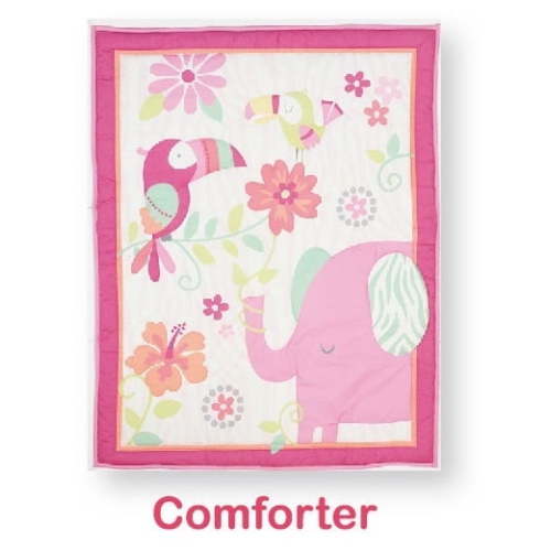 Quilt for Baby Girl | Microfiber Comforter for Standard Size Crib | Super Soft Reversible -by HESEAM