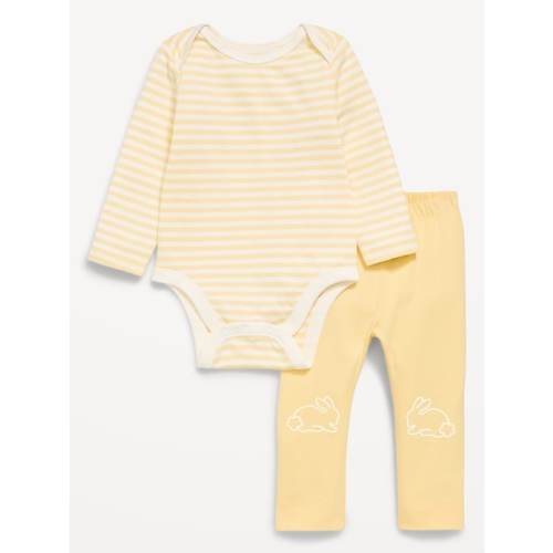Long-Sleeve Bodysuit and Leggings Set for Baby