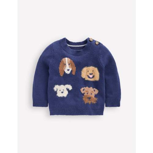Novelty Logo Sweater-College Navy Dogs