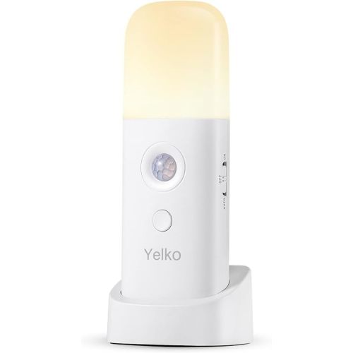 YELKO Rechargeable Night Light, Motion Sensor, Warm White 1Pack