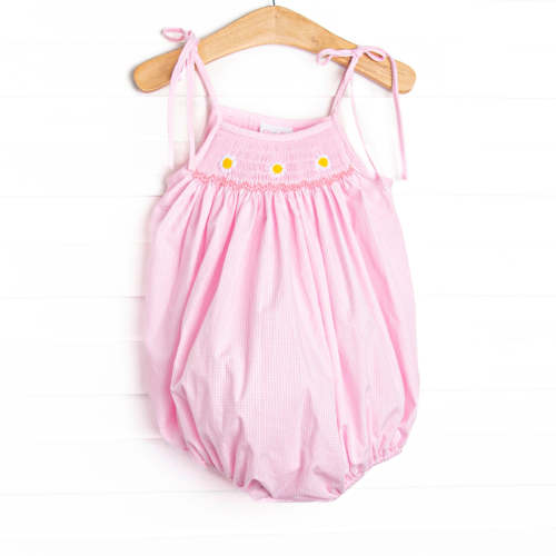 Darling Daisies Smocked Bubble, Pink – Stitchy Fish