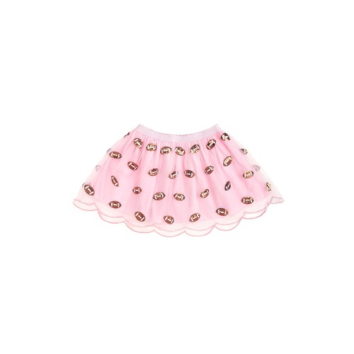 Mini Sequin Footballs Tutu Skirt