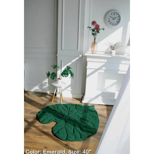 Water lily leaf Rug custom colors & size / Leaf Blanket
