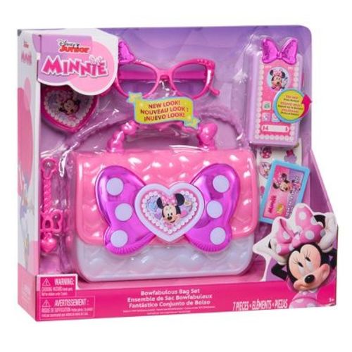 Disney Junior Minnie Mouse Bowfabulous Bag Set: Creative Thinking Toy Shopping Playset with Accessories
