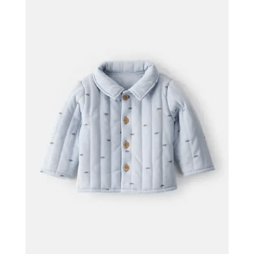 Baby Boy Dinosaur Quilted Cardigan - Blue | Carter's