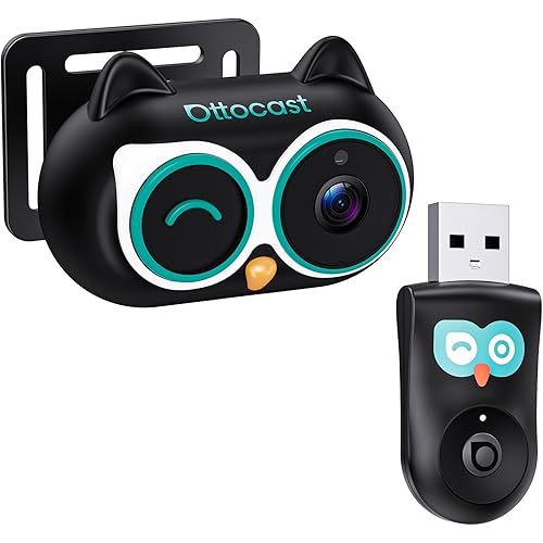 OTTOCAST Cabin Care Car Camera for Baby, Wireless CarPlay Adapter with 1080P Baby Car Camera, HD Night Vision, 150° Wide Angle, Real-Time Rear Seat Monitor, Easy Installation