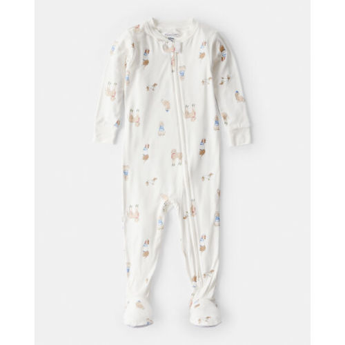 Baby Dog Print 2-Way Zip PurelySoft Sleep & Play Pajamas Pajamas - White - Carter's | Carter's
