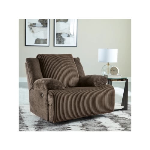 Top Tier Oversized Manual Rocker Recliner in Brown