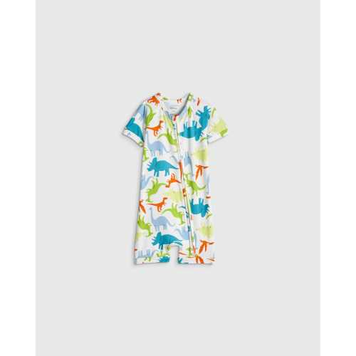 Bamboo Shortie Onesie Pajama - Baby in Colorful Dinos
