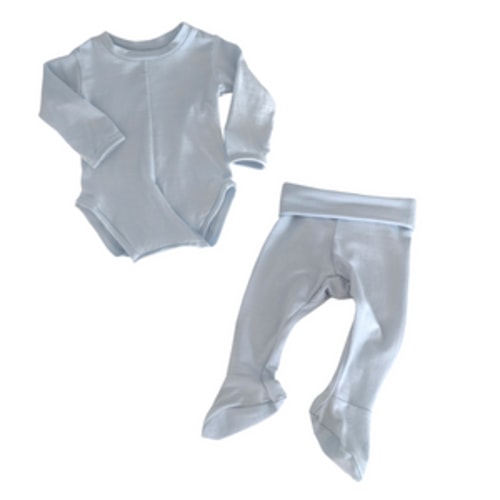 No Snap or Zips Peasy 2 Piece Long Sleeve Top + Bottom Set in Blue

(3-6 Mo)