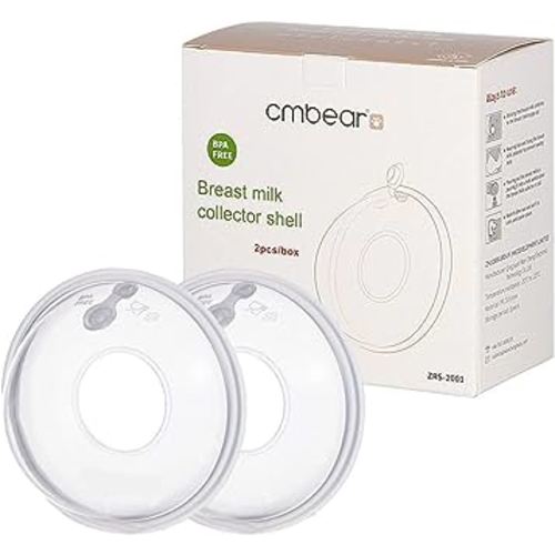 Breast Shells, Nursing Cups, Milk Saver With piston, Protect Sore Nipples for Breastfeeding Collect Breastmilk Leaks for Nursing Moms, Soft and Flexible Silicone Material Reusable 2 Pack